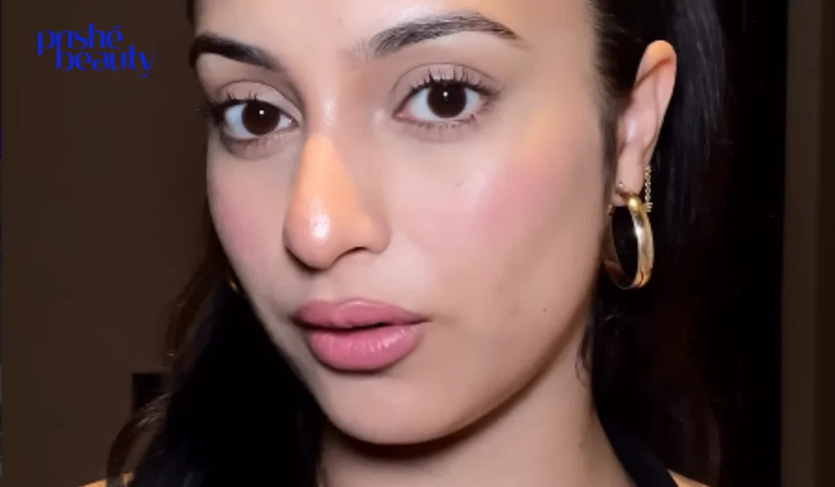 Woman applying multi-tint for a 5-minute everyday makeup routine for college and office
