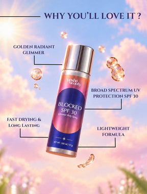 Blocked SPF30 Glimmer Body Spray