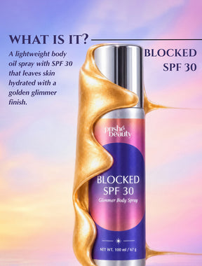 Blocked SPF30 Glimmer Body Spray